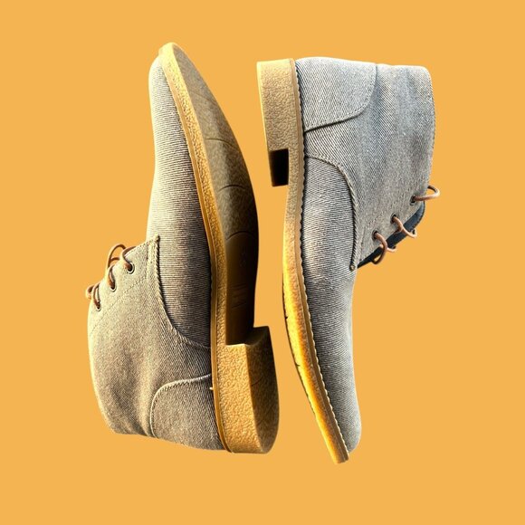 Perry Ellis Portfolio Timothy Mens Gray Lace-Up Chukka Boots Size 11 Fabric Uppe - Picture 4 of 7